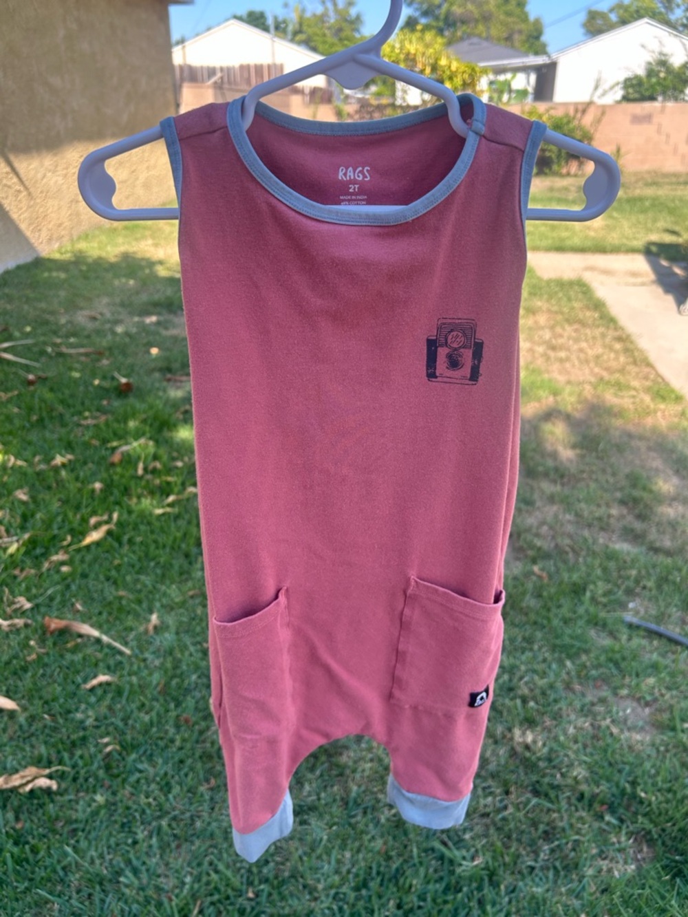RAGS Toddler salmon  Sleeveless Romper - 2T